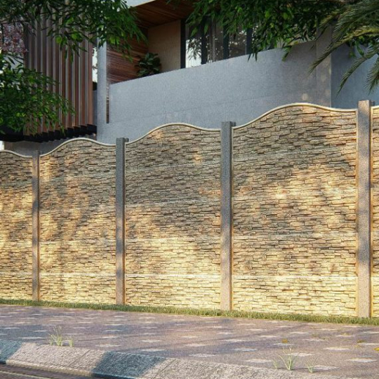 Tường bê tông hoa văn